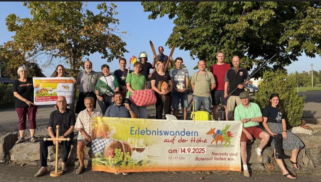 Erlebniswandertag mit Station der Schützen in Neusatz-Rotensol